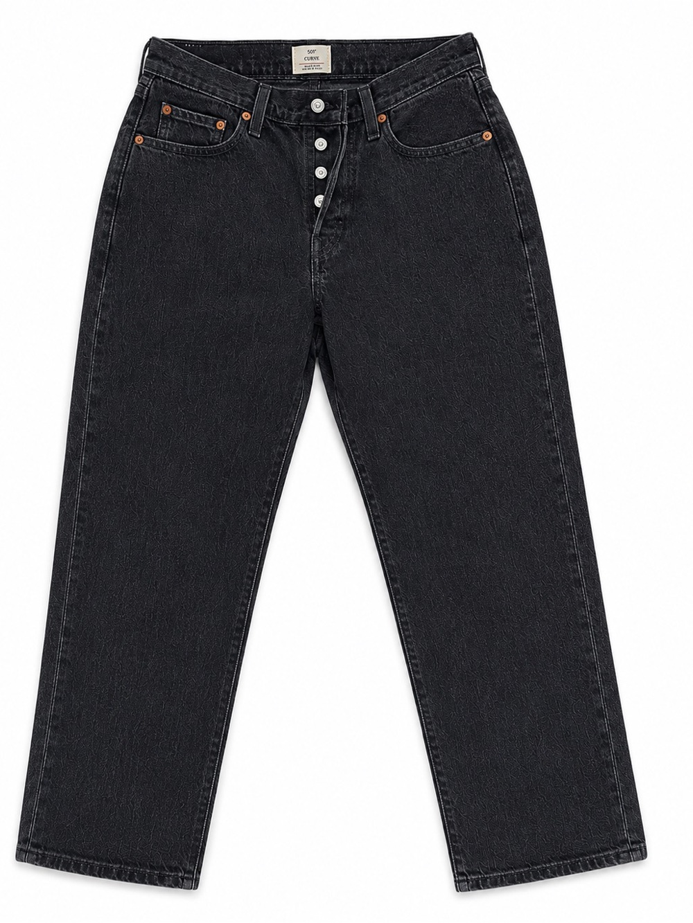Levi's High-Rise Straight Leg Jeans in dark grey/black